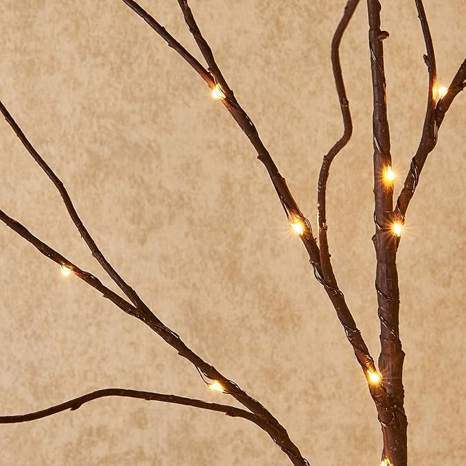 Fudios Lighted Branch Plug in with Timer Willow Branches with Fairy Lights for Vase Twig 32IN 150 LED Outdoor and Indoor Holiday Party Decor-Ruum Studio Home