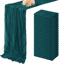 20 Pack Teal 10FT Cheesecloth Table Runner Rustic Gauze Cheese Cloth Table Runner for Wedding Bridal Baby Shower Table Decorations Boho Fabric Sheer Birthday Party Table Decor 20 x 120 Inch Long-Ruum Studio Home