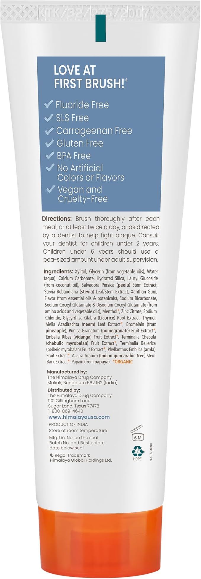 Himalaya Botanique Xylitol Toothpaste, Mint Flavor - Fluoride Free Toothpaste to Whiten Teeth, Fight Plaque and for Fresh Breath - Vegan, Gluten Free, No Artificial Flavors or Colors, 4 oz-Ruum Studio Home