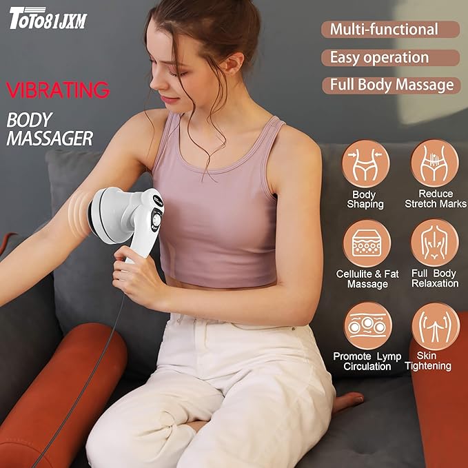 Cellulite Massager – Body Sculpting Machine with Lymphatic Drainage & Skin Tightening for Belly Butt Stomach Legs Arms Fat, Lipo Roller Massager After Surgery, Widearea & Adjustable Speed.-Ruum Studio Home