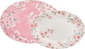 Bico Spring Sakura 16 plus 14 inch Ceramic Oval Platters Set, Set of 2, Microwave & Dishwasher Safe, for Serving Fish, Chicken, Turkey-Ruum Studio Home