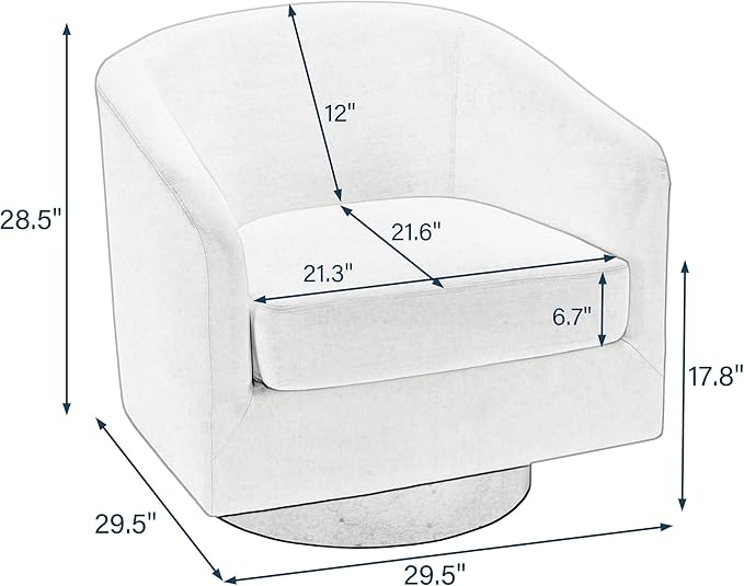 Swivel Barrel Accent Chair, Modern Round Faux Leather Arm Chair for Living Room, Bedroom, Comfy Club Reading Chairs for Adults(Faux Leather, Coffee, Set of 1)-Ruum Studio Home