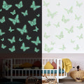 SAOROPEB Glow in The Dark 3D Butterfly 24 Pcs 3 Sizes, Luminous Butterfly Stickers for Ceiling or Wall, Glow in The Dark Party Supplies, Removable Luminous Stickers for Kids Babys Nursery (Green)-Ruum Studio Home