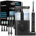 AquaSonic Home Dental Center PRO – Brushing & Flossing Made Easy – Brush & Floss – Power Toothbrush & Water Flosser – Whiter Teeth & Healthier Gums – Black Series Pro+Oral Irrigator-Ruum Studio Home