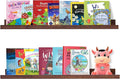AZSKY Floating Picture Ledge 36 Inch Wall Mount Floating Shelves Long Wood Floating Book Shelves for Kids Room Wall Shelves for Bathroom Decor Deep Walnut Set of 2-Ruum Studio Home