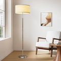 2-Light Floor Lamp, Mid Century Floor Lamp with Beige Lampshade, Standing Lamp Tall Lamp for Living Room Bedroom, 3 Color Temperatures 9W Bulb Include-Ruum Studio Home
