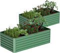 8x4x2 ft Outdoor Raised Garden Bed, Large Metal Planter Raised Beds, Planters for Outdoor Plants for Vegetables, Flowers, Herbs, Fruits, and Succulents.(2 Pcs)-Ruum Studio Home