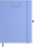 BEZEND Planner 2025-2026 Weekly and Monthly, 8.5" x 11" Academic Calendar (Jul 25-Dec 26) Vertical Daily Appointment with Hourly Timeslot & Monthly Tab, PU Leather Hardcover - Cornflower-Ruum Studio Home