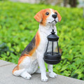 Solar Dog Statue Outdoor Decor - Beagle Dog Statue With Solar Lights for Patio, Lawn & Garden, Housewarming Gift-Ruum Studio Home