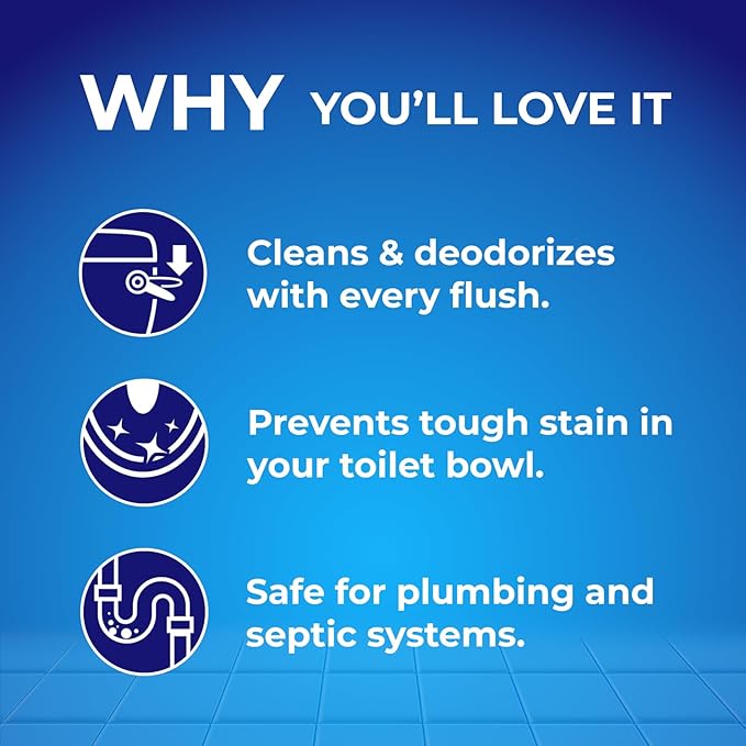 Toilet Gel Stamp - 8 Packs Toilet Bowl Cleaner Gel with Automatic Click, Freshener for Toilet Maintenance, 3.4oz, 6 Month Supply (Ocean)-Ruum Studio Home
