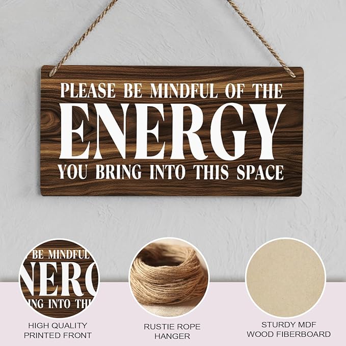 Inspirational Zen Wall Art, Positive Affirmations Wall Decor, Meditation Room Decor Spa Decor Spiritual Wall Art Decor Hanging Sign Wood Plaque Block for Home Office Bathroom Bedroom-Ruum Studio Home