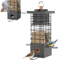 KRUOO Metal Squirrel Proof Bird Feeder for Outdoors Hanging,Wild Bird Feeders for Outside, 2.5 lb Capacity-Ruum Studio Home