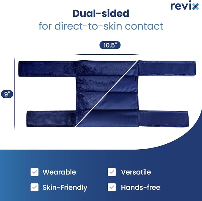 REVIX Microwavable Knee Heating Pad, Heated Wrap with Moist Heat for Elbow & Joint Support, Reusable Hot or Cold Compress for Women & Men-Ruum Studio Home