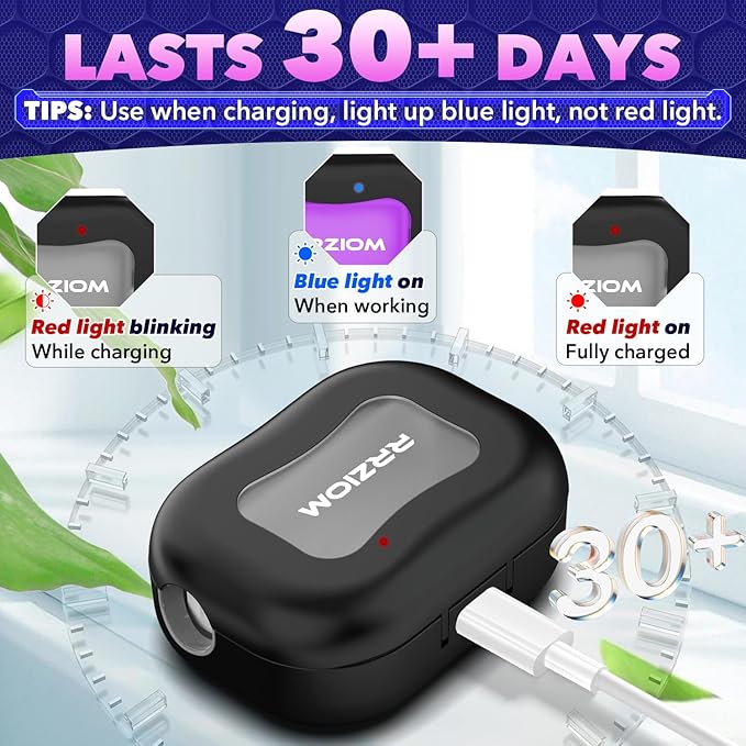 Toothbrush Sanitizer Case, Portable Toothbrush Covers Rechargeable, Rechargeable Toothbrush Cleaner Holder Case for Travel Home, Detachable Toothbrush Cover Cap for All Toothbrushes (Black)-Ruum Studio Home