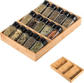 3-Tier Bamboo Drawer Spice Rack Wooden Kitchen Cabinet Spice Organizer Spice Jar Holder, Medicine/Health Care/Vitamin Bottles Storage Rack (Pre-Measure Drawer Dimensions), 1 Pack Drawer Rack-Ruum Studio Home