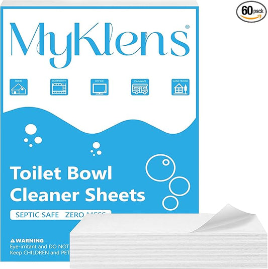 Toilet Bowl Cleaner Sheets, Natural Toilet Bowl Cleaner Strips, Eco-Friendly, Removes Stains & Odors, Non Toxic, Plastic Free, Septic Safe, Ideal Toilet Bowl Cleaner, 120 Uses-Ruum Studio Home