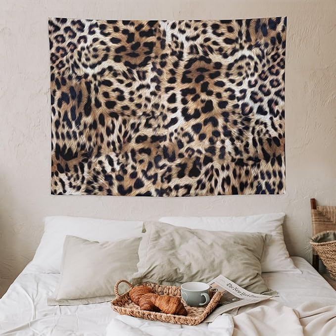HZOHNAGO Leopard Print Tapestry Nature Wildlife Vintage Cheetah Fur Spot Animal Skin Wild Animals Spots Printed Wall Tapestry Painting Wall Hanging for Bedroom Living Room Dorm 40" W x 30" H-Ruum Studio Home