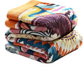 MSGKV Boho Throw Blanket for Bed Couch,100% Cotton Throw Blankets 80''x 90'' Mexican Super Soft Blanket Travel Picnic Blankets Versatile Knit Woven Blanket Boho Decor-Ruum Studio Home