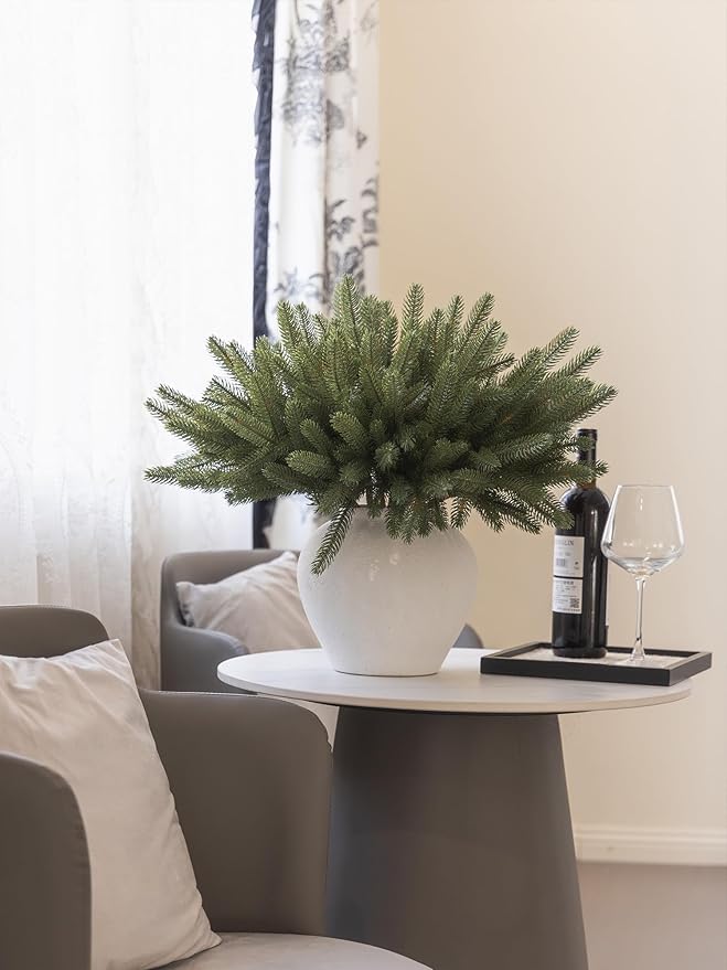 MISSPIN 12 Pcs 19.5 Inches Christmas Cedar Branches, Cedar Artificial Christmas Branches DIY Crafts Faux for Xmas Indoor Outdoor Home Decor-Ruum Studio Home