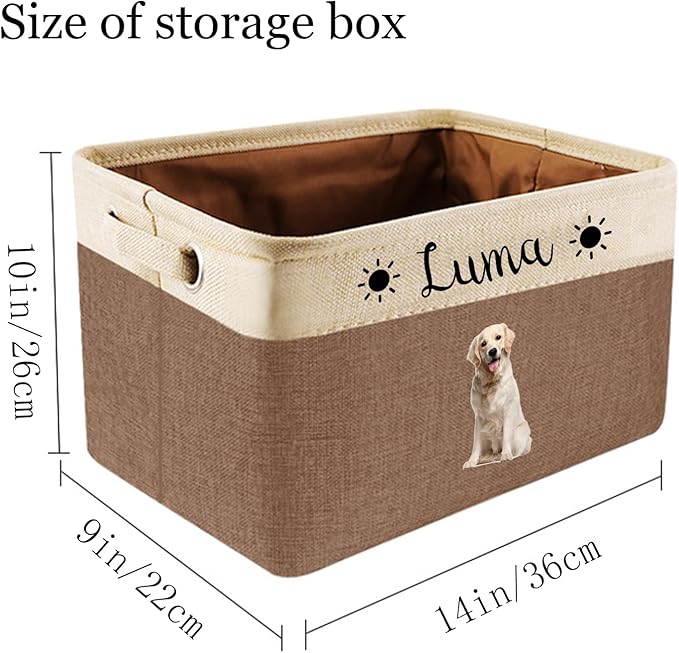 Personalized storage boxes for children Customize the name and icon, A foldable storage box bins for children's clothes, toys, books, etc Storage baskets suitable for both boys and girls (Purple)-Ruum Studio Home