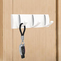 Folding Coat Hooks, Wall Mounted Coat Rack with 3 Retractable Hooks, Heavy Duty Towel Rack for Bathroom Wall Hook for Hanging Clothes Bathrobe, Stainless Steel Coat Hanger for Entryway(White)-Ruum Studio Home