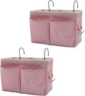 2-Pack Bedside Caddy Bedside Hanging Storage Basket Multi-Function Organizer Caddy for Bunk and Hospital Beds Dorm Rooms Bed Rails, Can be Placed Glasses Books Mobile Phones（2 pcs pink）-Ruum Studio Home