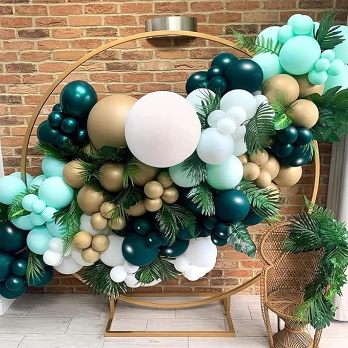 130pcs Dark Green Balloons Different Sizes 18" 12" 10" 5" Hunter Green Balloons for Birthday Dinosaur Baby Shower St. Patrick's Day Summer Jungle Forest Safari Party Decorations-Ruum Studio Home