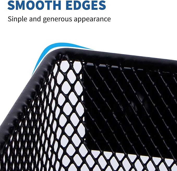 dedoot Magnetic Basket 2 Pack Magnetic Holder Locker Magnetic Pen Holder Magnetic Pencil Holder Strong for Whiteboard Marker, 4.7x2.3x3.7inch Black Mesh Magnetic Pen Holder for Refrigerator Fridge-Ruum Studio Home