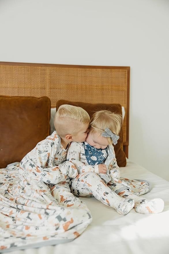Copper Pearl Jumbo Premium Knit 3 Layer Stretchy Throw Blanket Rufus, Twin-Ruum Studio Home