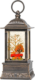 Fall Snow Globe Red Truck Lantern, Glitter Lighted Snow Globes Fall Decorations for Home, Light Up Snowglobe Fall Décor-Ruum Studio Home