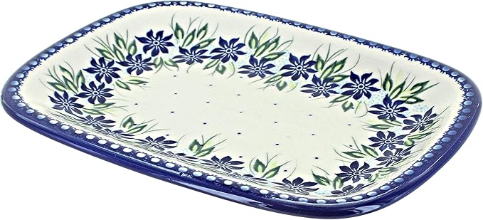 Blue Rose Polish Pottery Sierra Small Rectangular Serving Platter-Ruum Studio Home