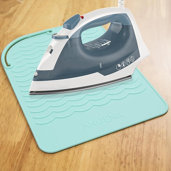 ANGENIL Heat Resistant Silicone Mat Suitable for Curling Iron, Flat Iron, Hot Tools,Safe and Heat-Resistant, Food Grade Silicone (9 "x 6.5")-Ruum Studio Home