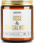 AOOVOO Rose Sandalwood Candles - 9 oz Scented Candles, Aromatherapy Candle, Soy Candle for Home Scented-Ruum Studio Home