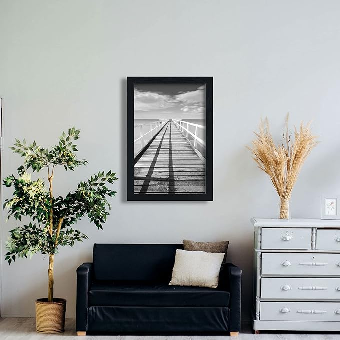 VCK Poster Frames 20x30 Black 3-Pack, Solid Wood Picture Frames for Wall Mounting Hanging Art and Puzzle Frame-Ruum Studio Home
