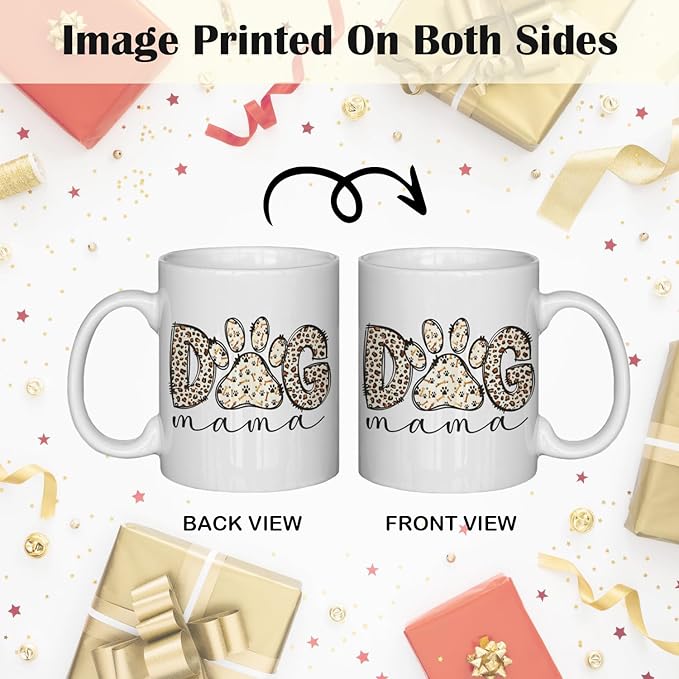 JINYO Dog Mama Mug, Dog Mom Coffee Cup, Dogs Lover Owner Gifts for Women, Pet Lover Gifts Ceramic Coffee Tea Mug 11 oz-Ruum Studio Home