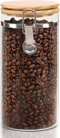 Glass Coffee Canister Coffee Containers for Ground Coffee Coffee Bean Storage Airtight Seal with Locking Clamp, Coffee Bar Accessories Perfect for Kitchen Storage-Ruum Studio Home