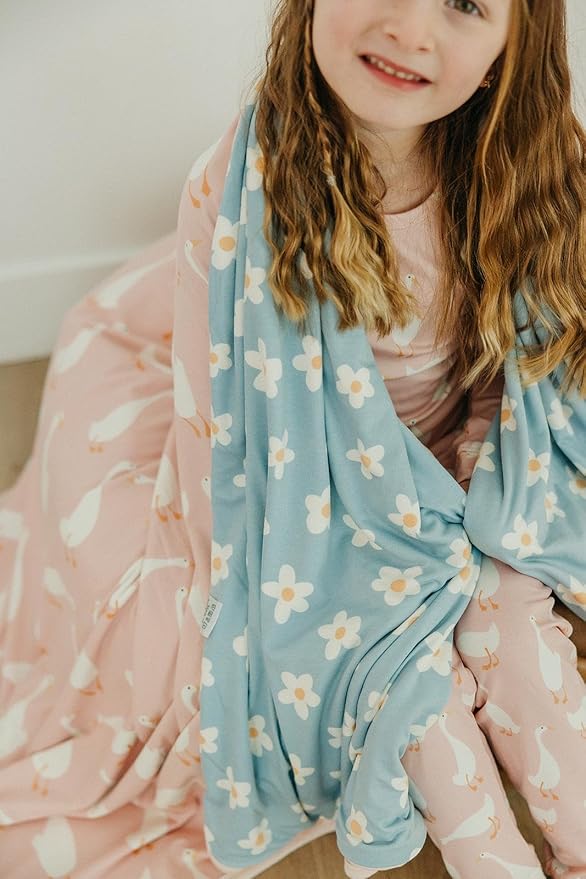 Copper Pearl Jumbo 3-Layer Baby Blanket: Soft Baby Quilts for Boys and Girls | Breathable, Cozy, Toddler Blanket | Baby Quilt for Newborns | 46x46 Premium Polyester/Rayon | Goosie-Ruum Studio Home