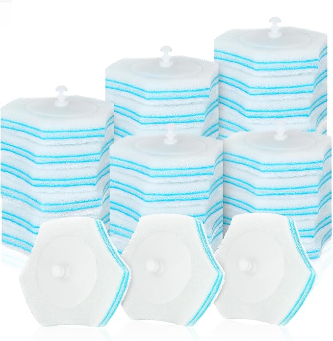 squish Disposable Toilet Brush Refills 32 Count, Disposable Toilet Brush Cleaning Sponges Heads for Toilet and Bathroom Cleaning-Ruum Studio Home