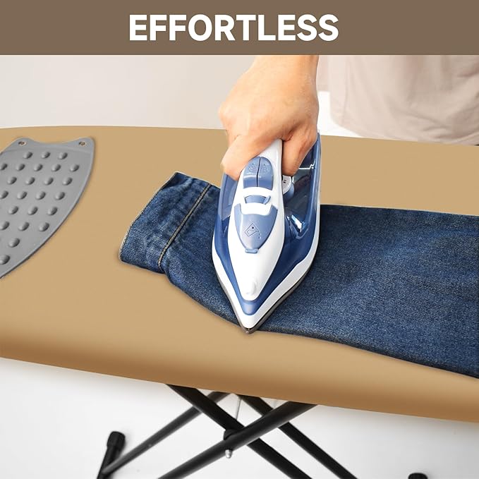 Ironing Board with Heat Resistant Cover, 43x13 Compact and Space Saver Iron Board,Height Adjustable,Easy to Fold,Stable Structure-Ruum Studio Home