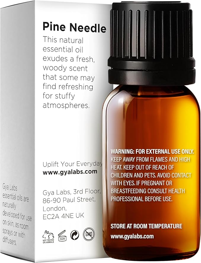 Gya Labs Pine Essential Oils for Diffuser - 0.34 Fl Oz - 100% Pure Natural Fall Pine Oil for Skin, Body Massages & Candle Making Scent-Ruum Studio Home