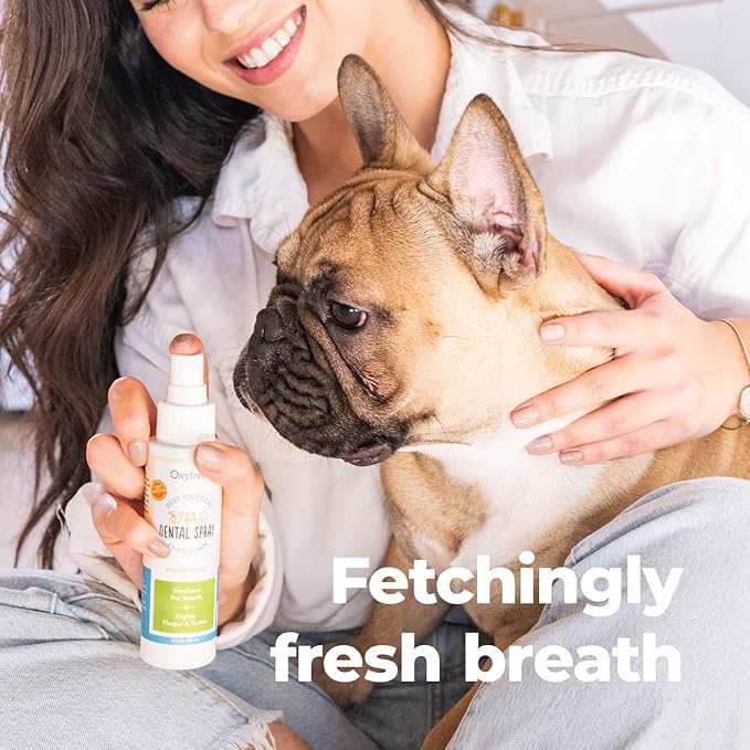 Oxyfresh Advanced Pet Dental Spray – Instant Dog and Cat Fresh Breath: Easiest No Brushing Pet Dental Solution for Dogs and Cats – Best Way to Fight Plaque, Keep Teeth & Gums Healthy, 8oz.-Ruum Studio Home
