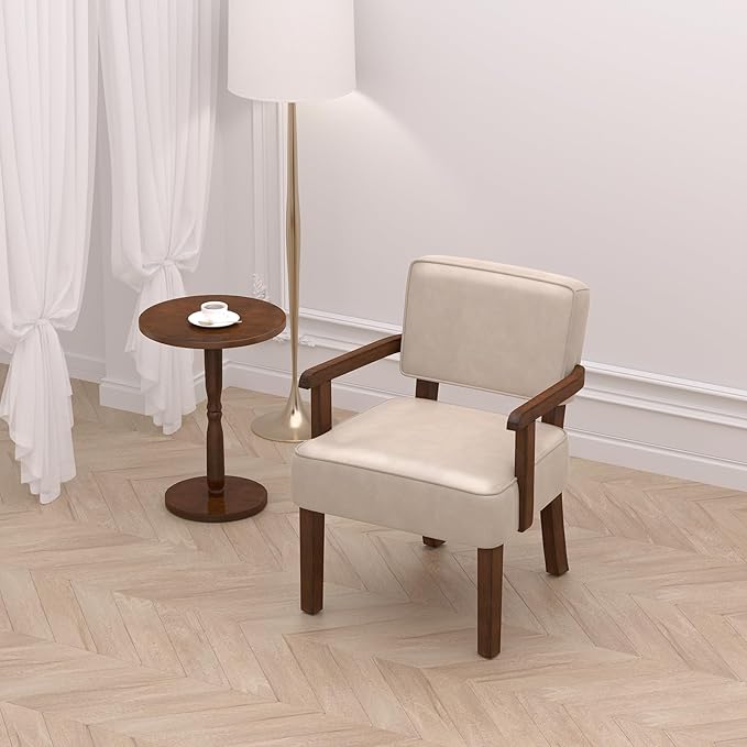 Accent Chair, PU Leather Chair for Living Room Oversized Armchair with Soft Seat and Armrests for Bedroom Dinning Reading Waiting Room (One Chair)-Ruum Studio Home