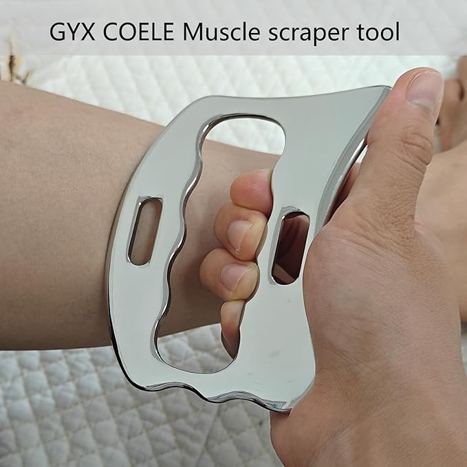4 in 1 Muscle Scraper Tool Set,Stainless Steel Gua Sha Massage Tools, Professional Physical Therapy Instruments with Storage Case-Ruum Studio Home