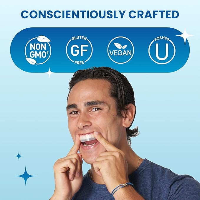 POOOF! Dissolving Teeth Whitening Strips by Dr. Bill Dorfman | 12% Hydrogen Peroxide | No-Slip Melt-Away Advanced Seal | Fast Stain Removal | Enamel & Sensitive Safe | 20 Ct (10-Day) | Polar Mint-Ruum Studio Home