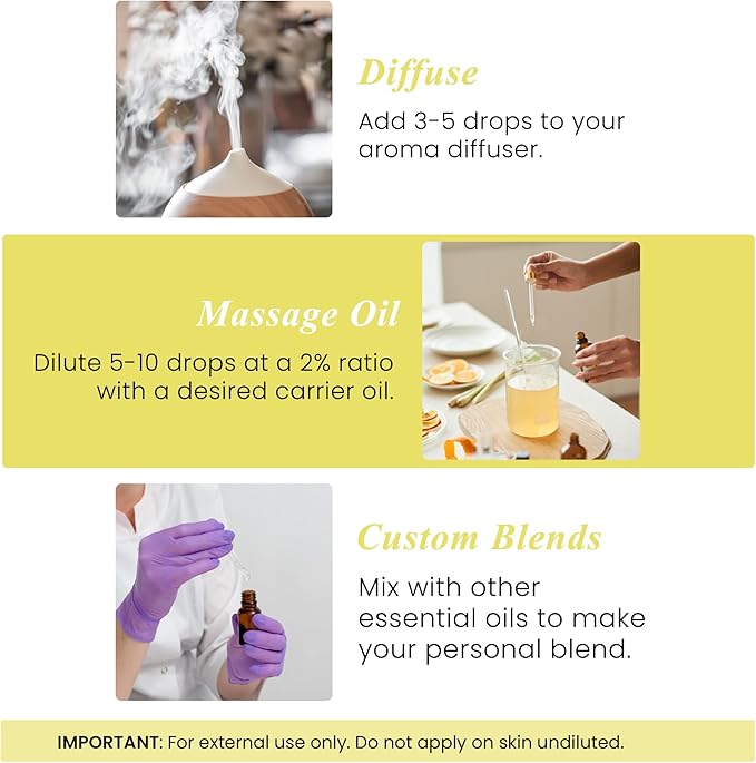 Handcraft Blends Organic Lemon Essential Oil – 1 Fl Oz – 100% Pure and Natural – Premium Grade Essential Oil for Diffuser and Aromatherapy-Ruum Studio Home