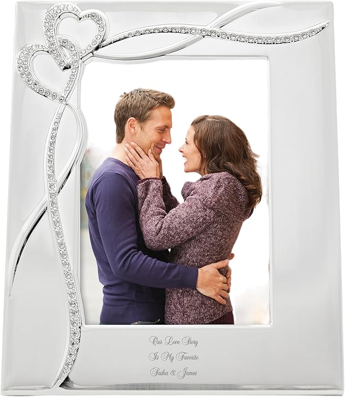 THINGS REMEMBERED Engraved Intertwined Heart 5" x 7" Picture Frame (Free Customization)-Ruum Studio Home