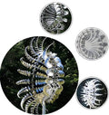 Unique and Magical Metal Windmill, 3D Wind Powered Kinetic Sculpture, Metal Wind Spinner Solar, Wind Spinners for Yard and Garden, Wind Catchers Metal Outdoor Patio Decoration (2 PCS -Silver)-Ruum Studio Home