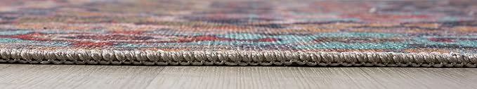 Keen Home Design 6x9 Rug - Machine Washable Area Rug with Non-Slip Backing, Ideal for Living Room, Dining Room, Bedroom - Vintage, Easy Clean, Durable, Low Pile Rug - (6' x 9')-Ruum Studio Home