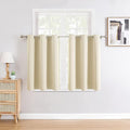 ChrisDowa Small Window Curtains for Kitchen and Bedroom - Grommet Short Thermal Insulated Room Darkening Curtains (2 Panels, Beige, 52 x 36 Inch)-Ruum Studio Home