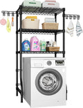 Ulif U8 Laundry Room Storage Organizer, Over The Washer and Dryer Storage Shelves for Laundry Organization, 35" W x 17.3" D x 76.2" H, Suit Washing Machine Width Within 32.6", Hold 304 lb, Black-Ruum Studio Home